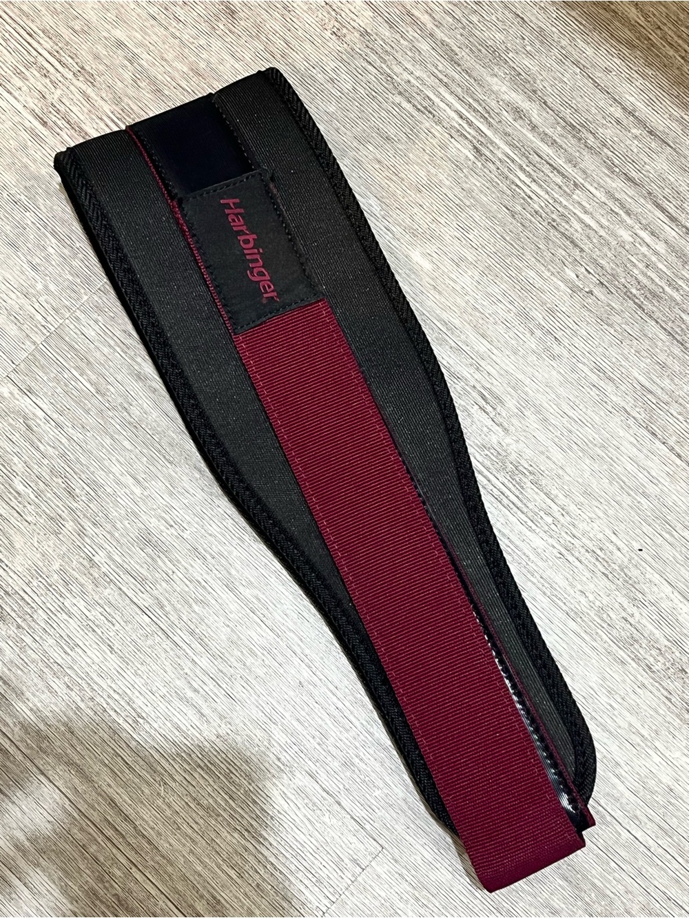 Harbinger Unisex Weightlifting Belt Black and Burgundy Size Medium